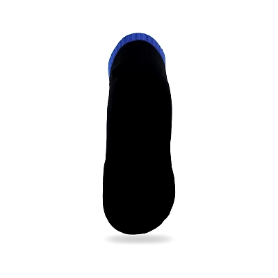 TEGO Men's No-Show Cotton Blend Socks (1 Pair)-BLACK/BLUE-L-2