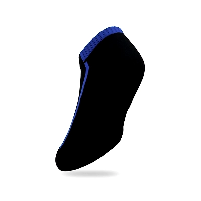 TEGO Men's No-Show Cotton Blend Socks (1 Pair)-BLACK/BLUE-S-4