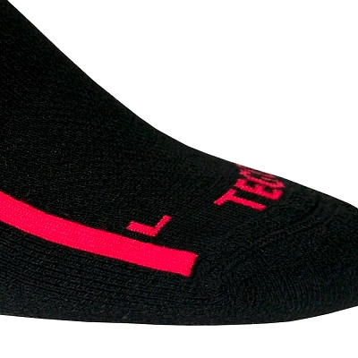TEGO Men's No-Show Cotton Blend Socks (1 Pair)-BLACK/ORANGE-M-4