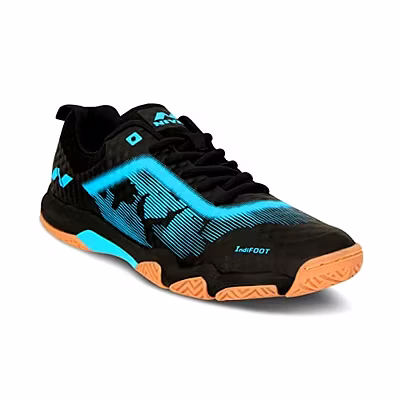 Nivia Powerstrike 2.0 Badminton Shoes-BLACK/SKY BLUE-BLACK/SKY BLUE-3-3-2