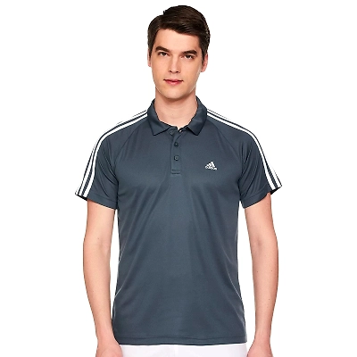 Adidas Men's Fitted Polo Shirt with AEROREADY Technology: Stay Cool, Dry, and Stylish During Workouts and Beyond-34385