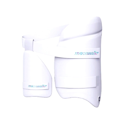 Moonwalkr 2.0 Cricket Batting Combo Thigh Guard Pad White-45827
