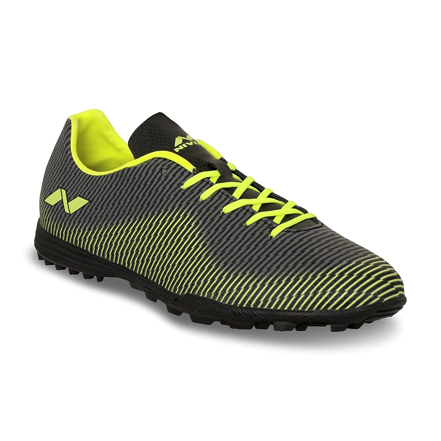 Nivia Carbonite 4.0 Football Shoes-BLACK/F. GREEN-4-4