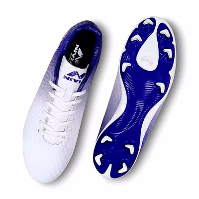 Nivia Oslar 2.0 Football Stud for Mens-WHITE/PURPLE-6-4