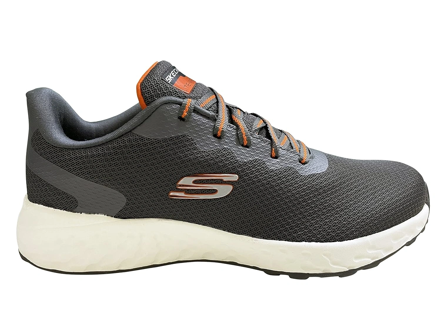 Skechers TERRENEX Men's Sports Running Shoe-10-CHARCOAL/ORANGE-1