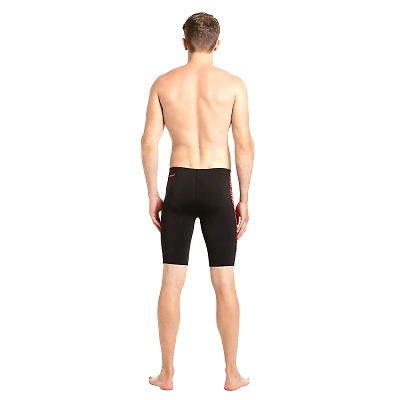 Speedo Boomstar Splice Jammer For Male-Black/Phoenix Red-34-2