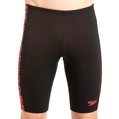 Speedo Boomstar Splice Jammer For Male-Black/Phoenix Red-42-4