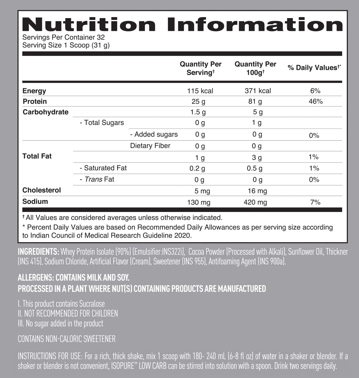 Nature's Best ISO PURE Whey Protein-DUTCH CHOCOLATE-6