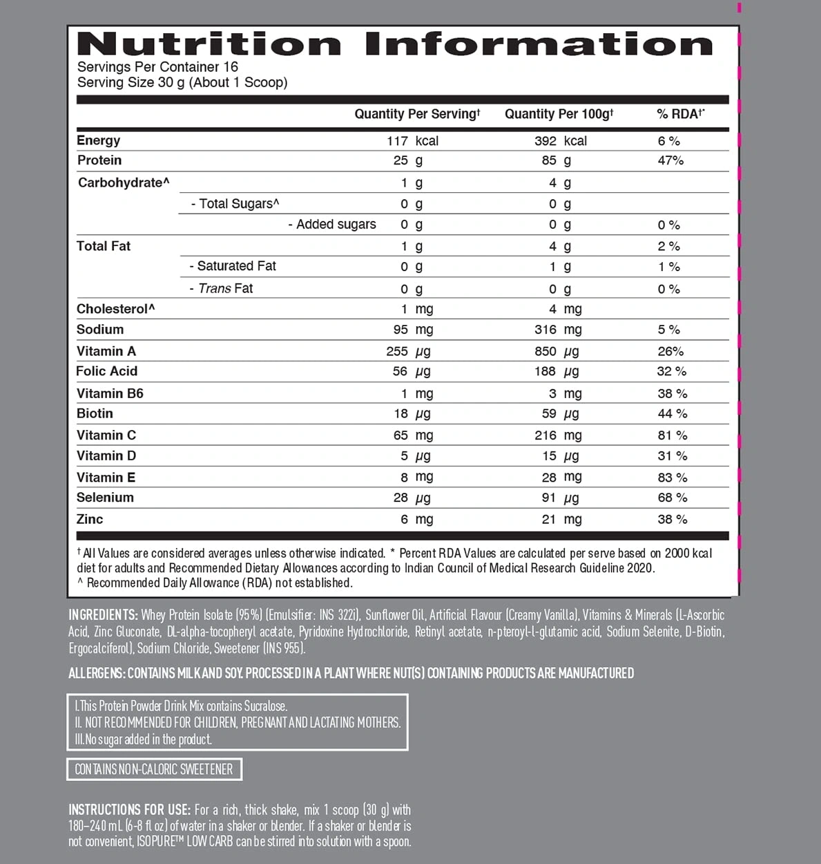 NATURE'S BEST ISO PURE WHEY PROTEIN-CREAMY VANILLA-7