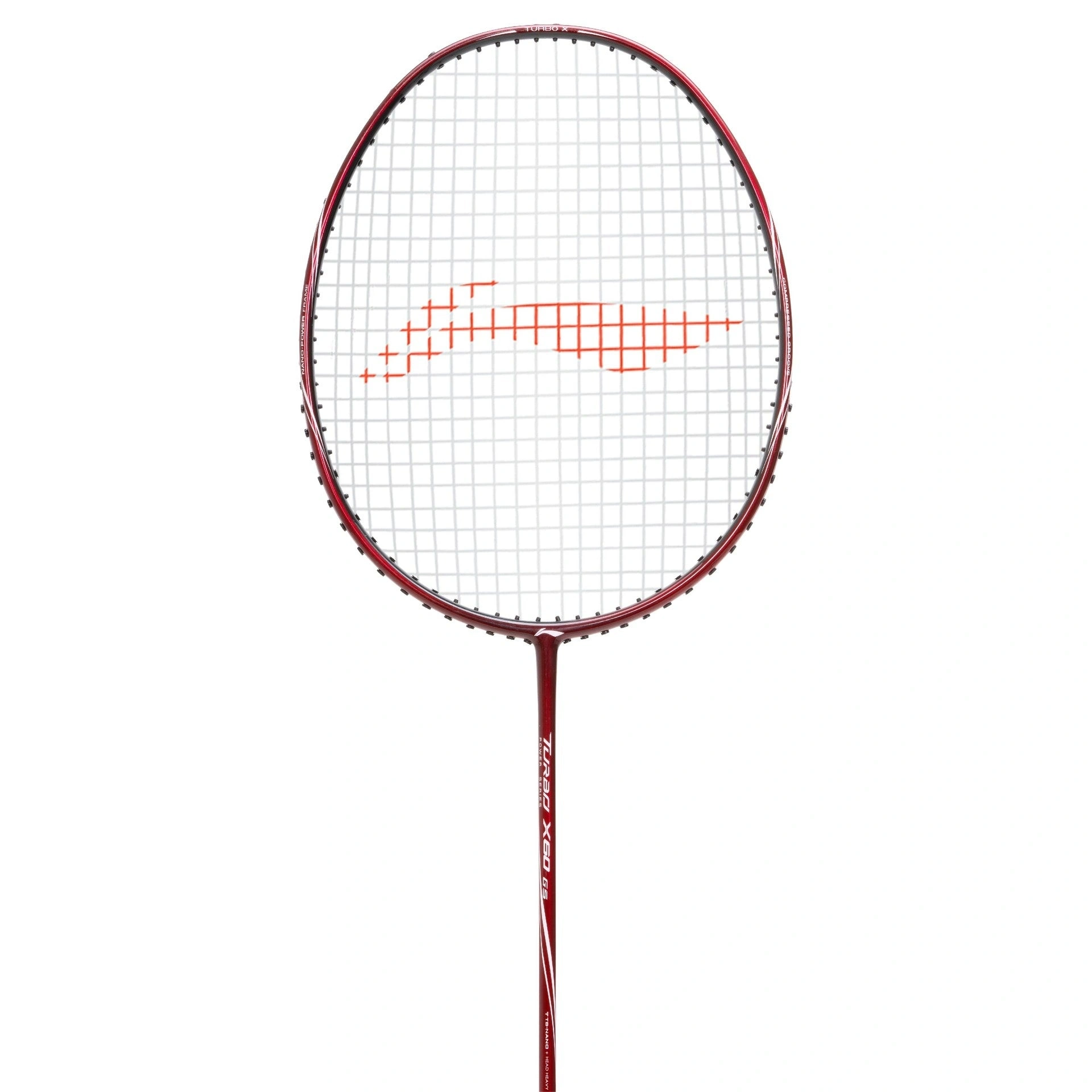 Li-Ning Turbo  X-60-G5 Strung Badminton Racquets-RED &amp; WHITE-FS-4