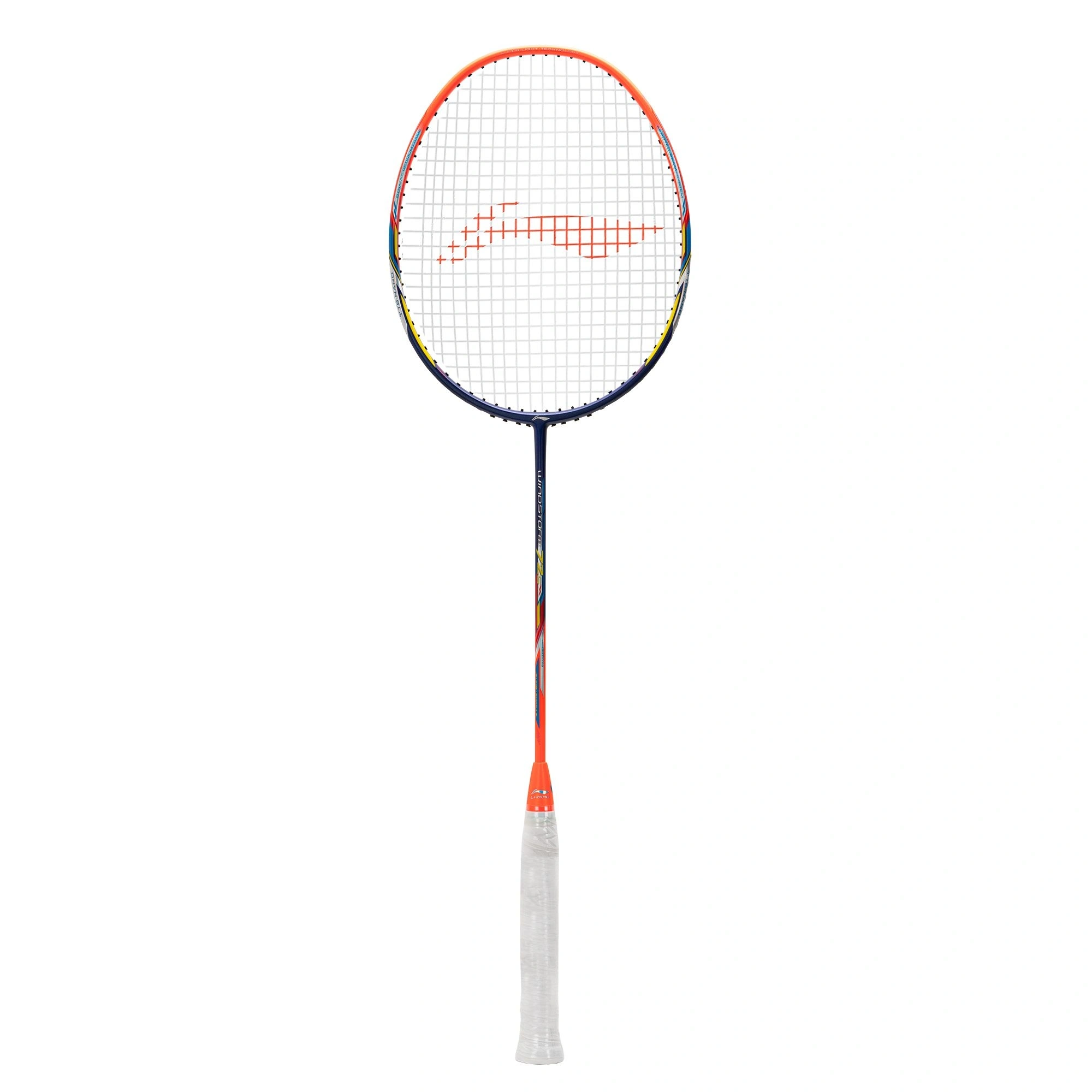 LI-NING WINDSTORM 72 S BADMINTON RACKET-NAVY/ORANGE/YELL-FS-1