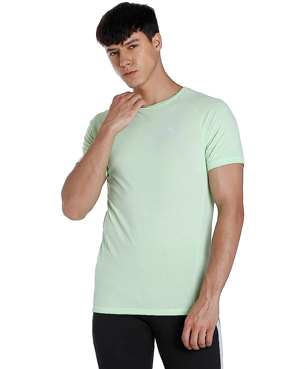 PUMA Evostripe Men's T-Shirt-S-Green-1