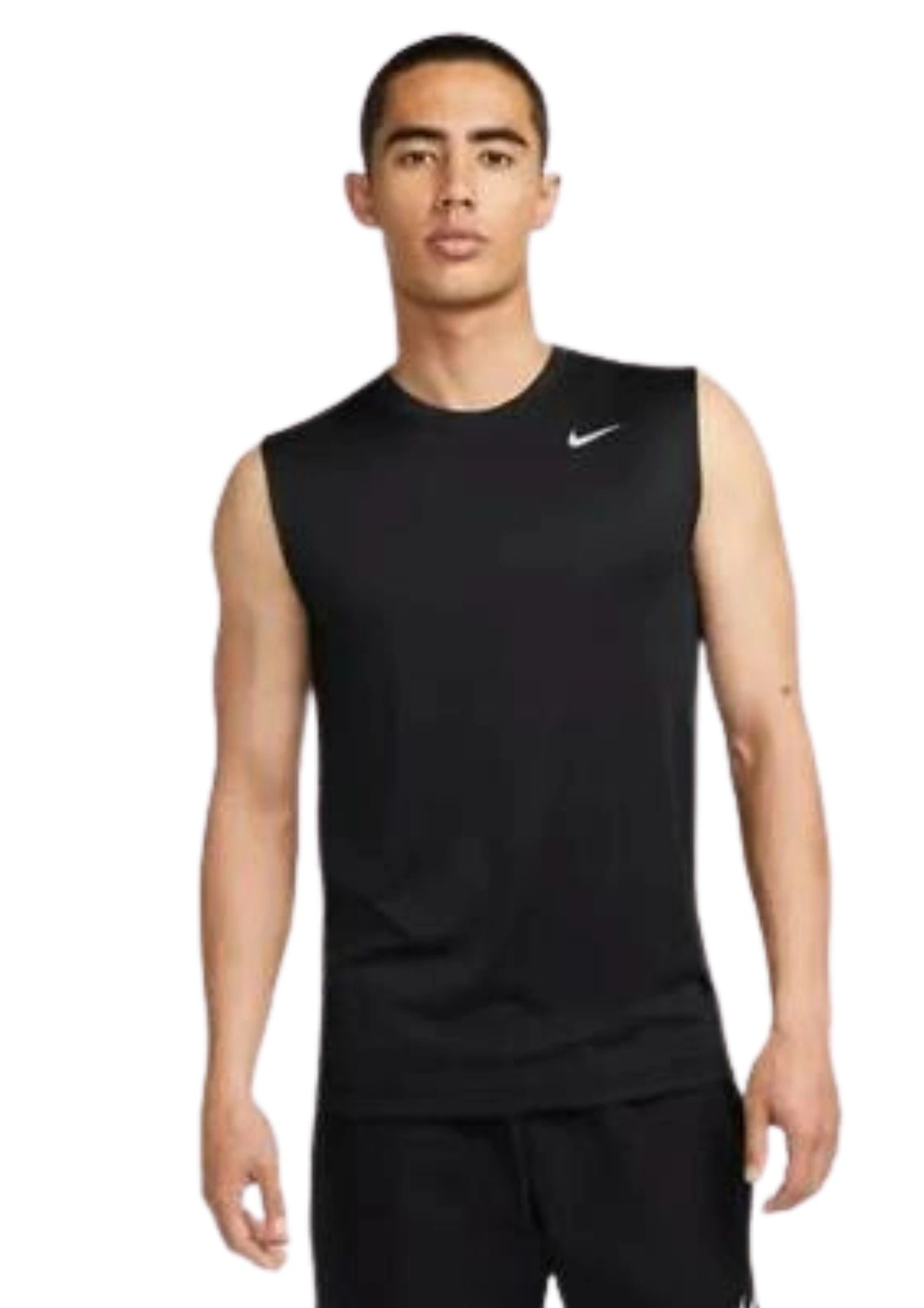 Nike Men Dri-FIT Legend Sleeveless Fitness Training T-Shirt-Black-L-1