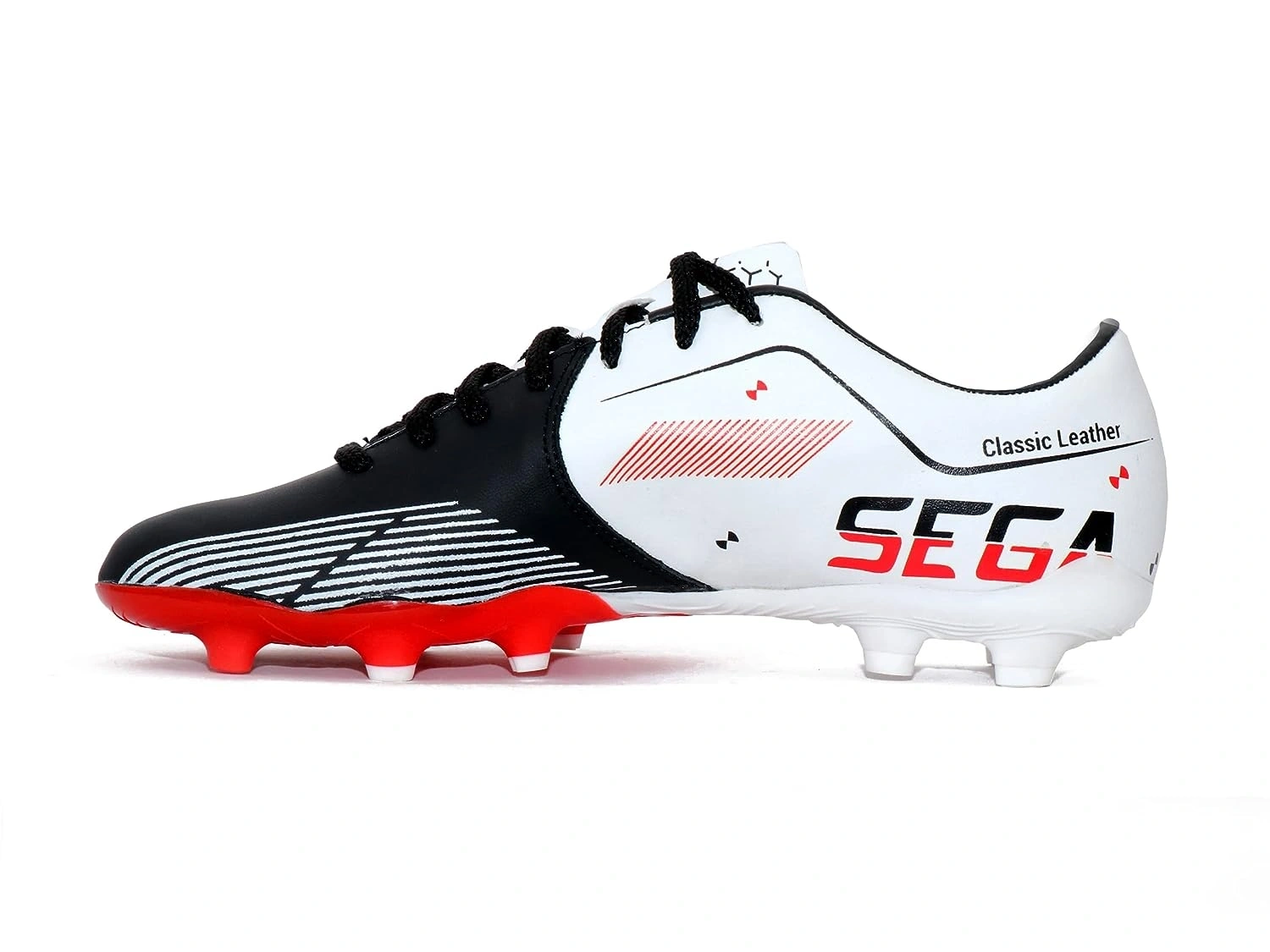 Sega Classic Leather Football Shoes-WHITE / BLACK-10-1