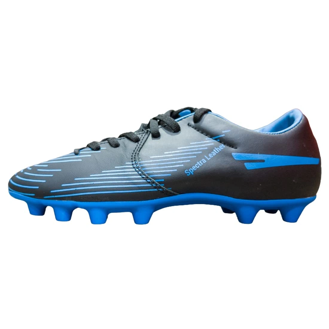 Sega Spectra Leather Football Shoes-10-BLUE/BLACK-1