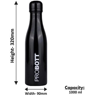 PROBOTT Vintage Vacuum Flask  Hot and Cold Water Bottle-BLACK-1000 ml-4