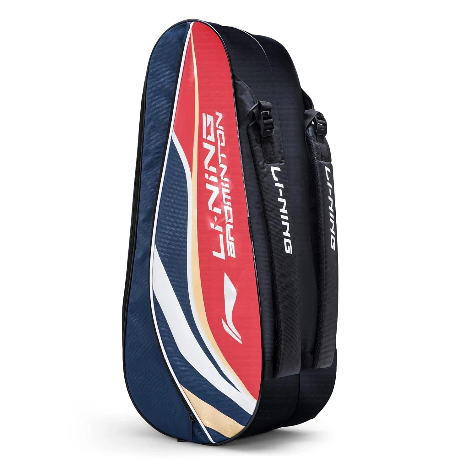 Li-Ning Panther Double Zipper Polyester Badminton Kit Bag-NAVY-1