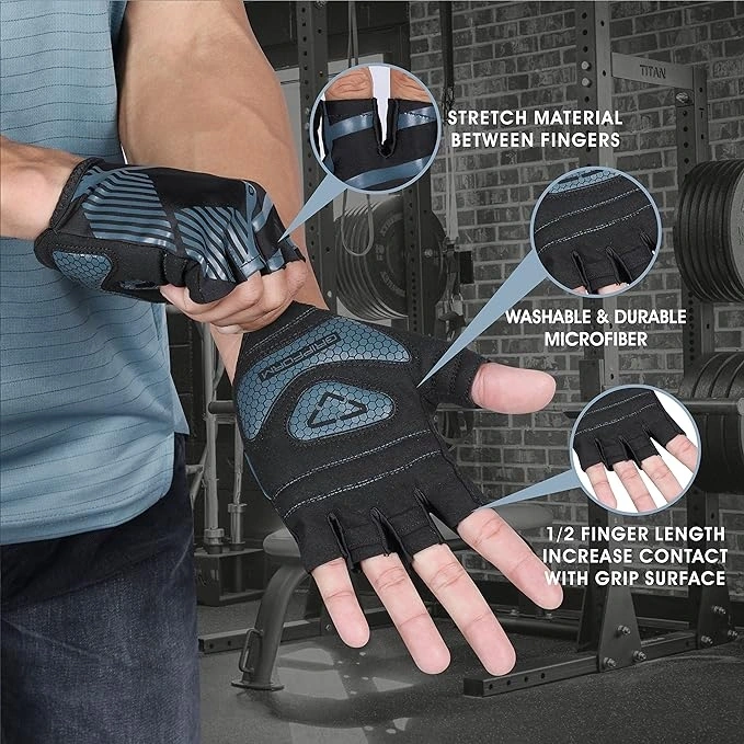 Nivia Taipen 2.0 Fitness Gloves -BLUE-M-4