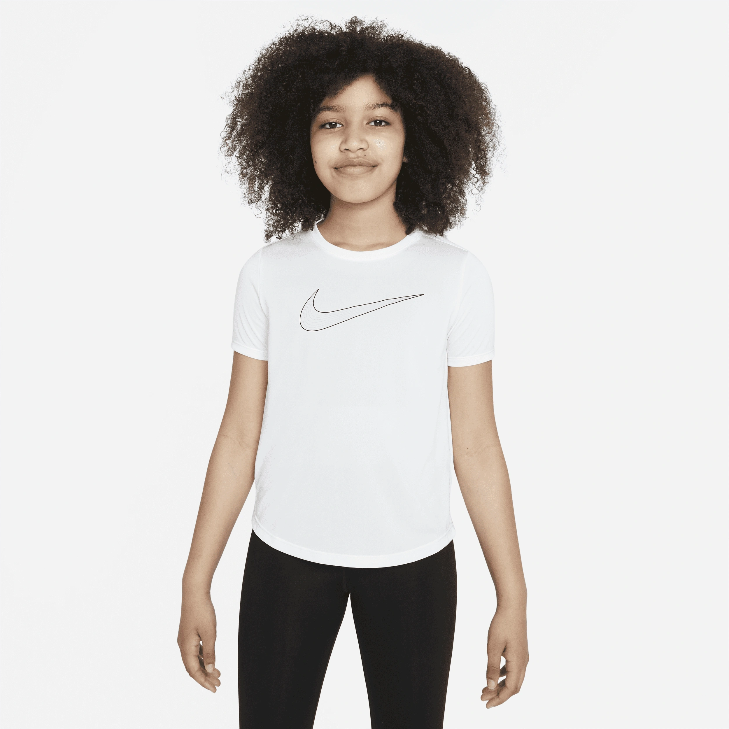 Nike Dri-FIT One Kids' Short-Sleeve Top - Comfortable and Moisture-Wicking for Active Kids-53831