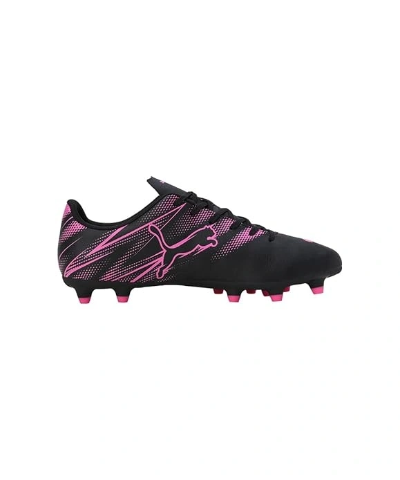 Puma Men's Attacanto FG/AG Football Shoes - High-Performance Football Footwear for Enhanced Agility and Comfort-10-Black-Poison Pink-2