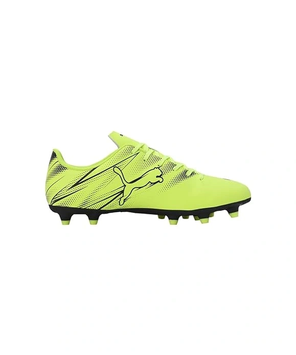 Puma Men's Attacanto FG/AG Football Shoes - High-Performance Football Footwear for Enhanced Agility and Comfort-11-Electric Lime-PUMA Black-2