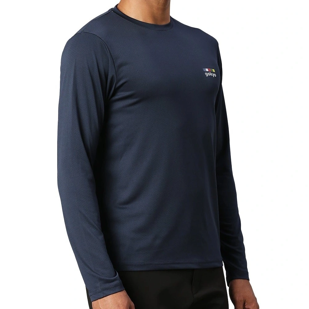 Kailimpong Outdoor &amp; Multipurpose Dry-Fit T-shirt: Lightweight and Breathable Shirt for Indoor and Outdoor Activities-Navy-M-2