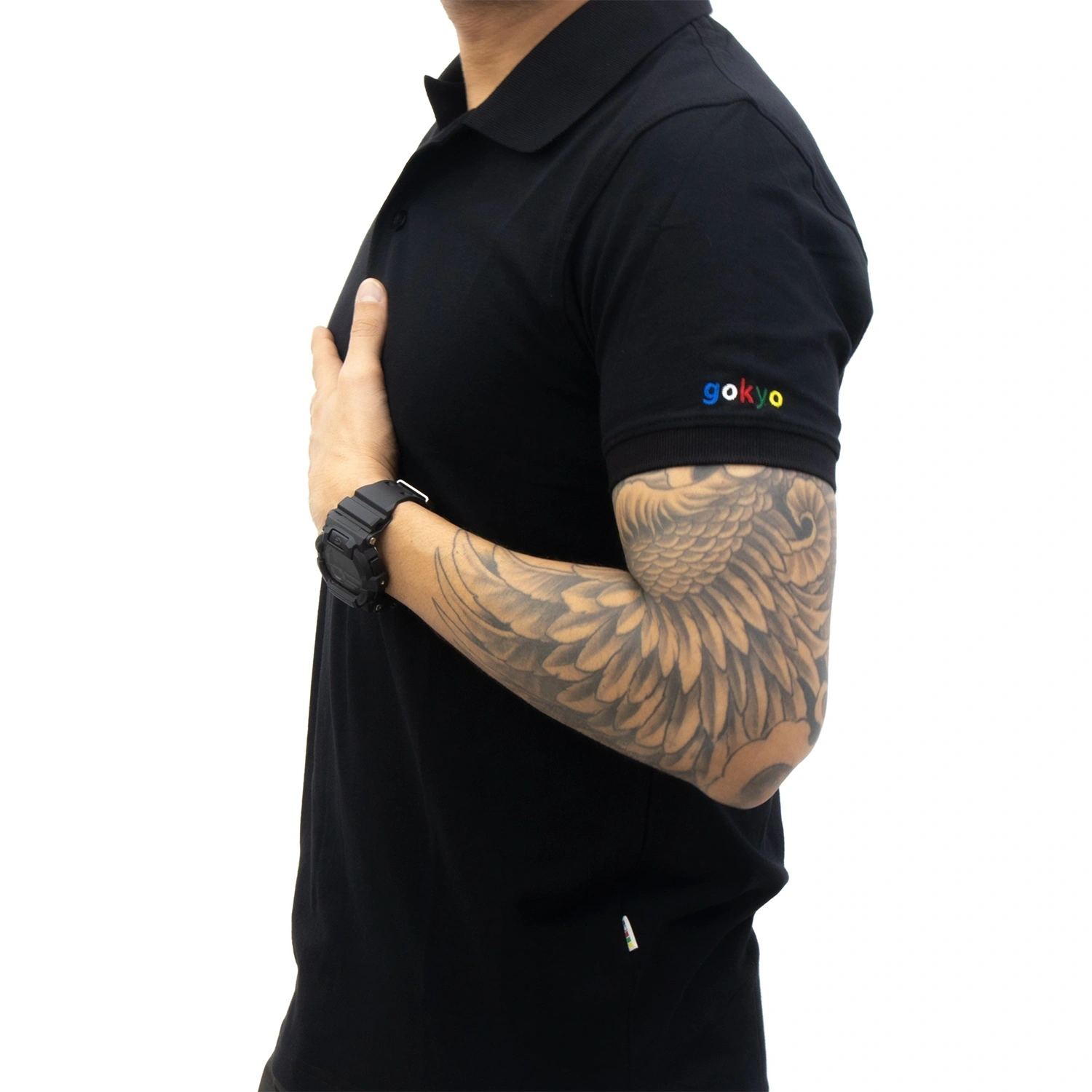 Gokyo Classic Polo T-Shirt for Men -Black-M-4