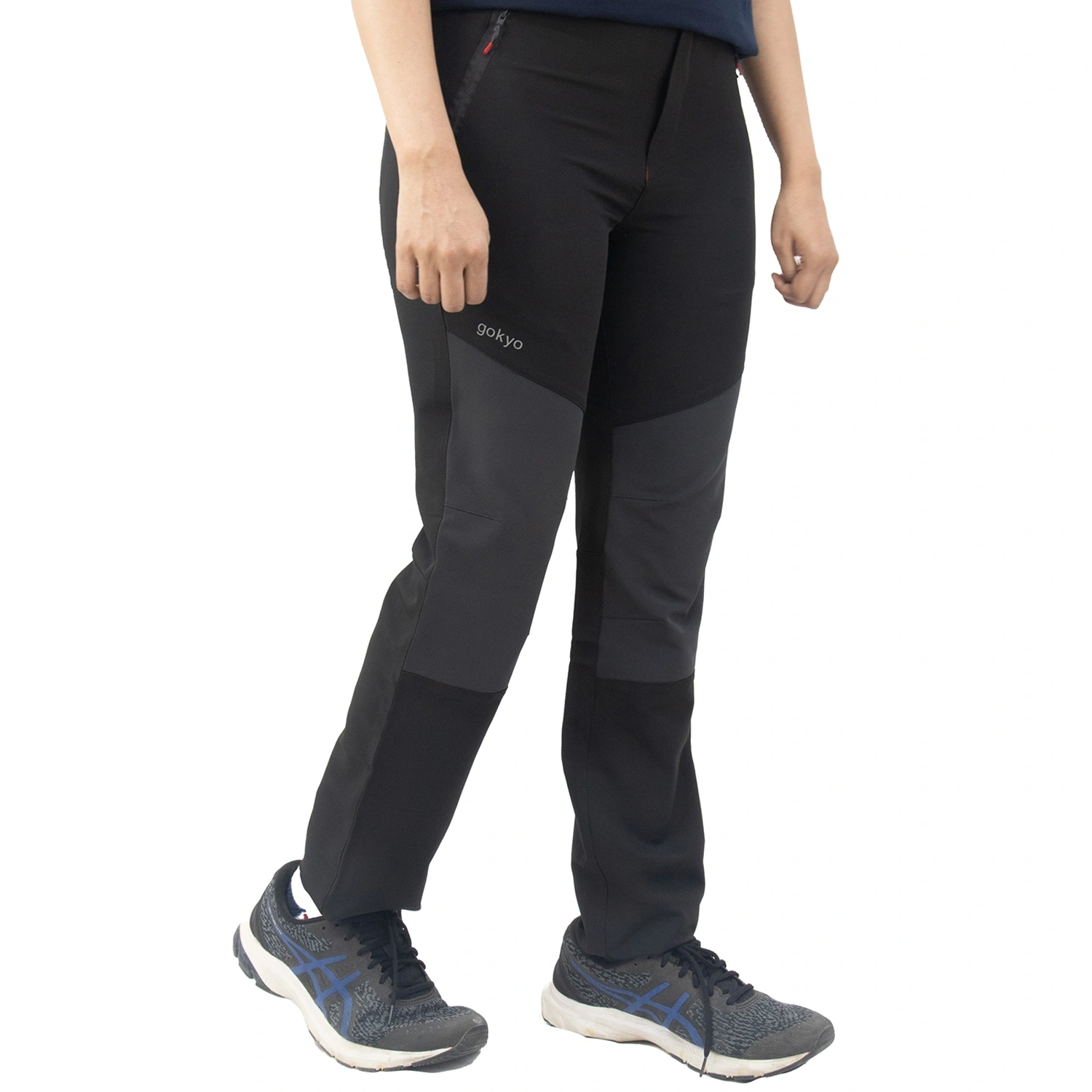 Manali All Weather Women's Trekking Pants: Comfortable and Durable Hiking Pants with 2-Way Stretch and Zippered Pockets-Black-32-2