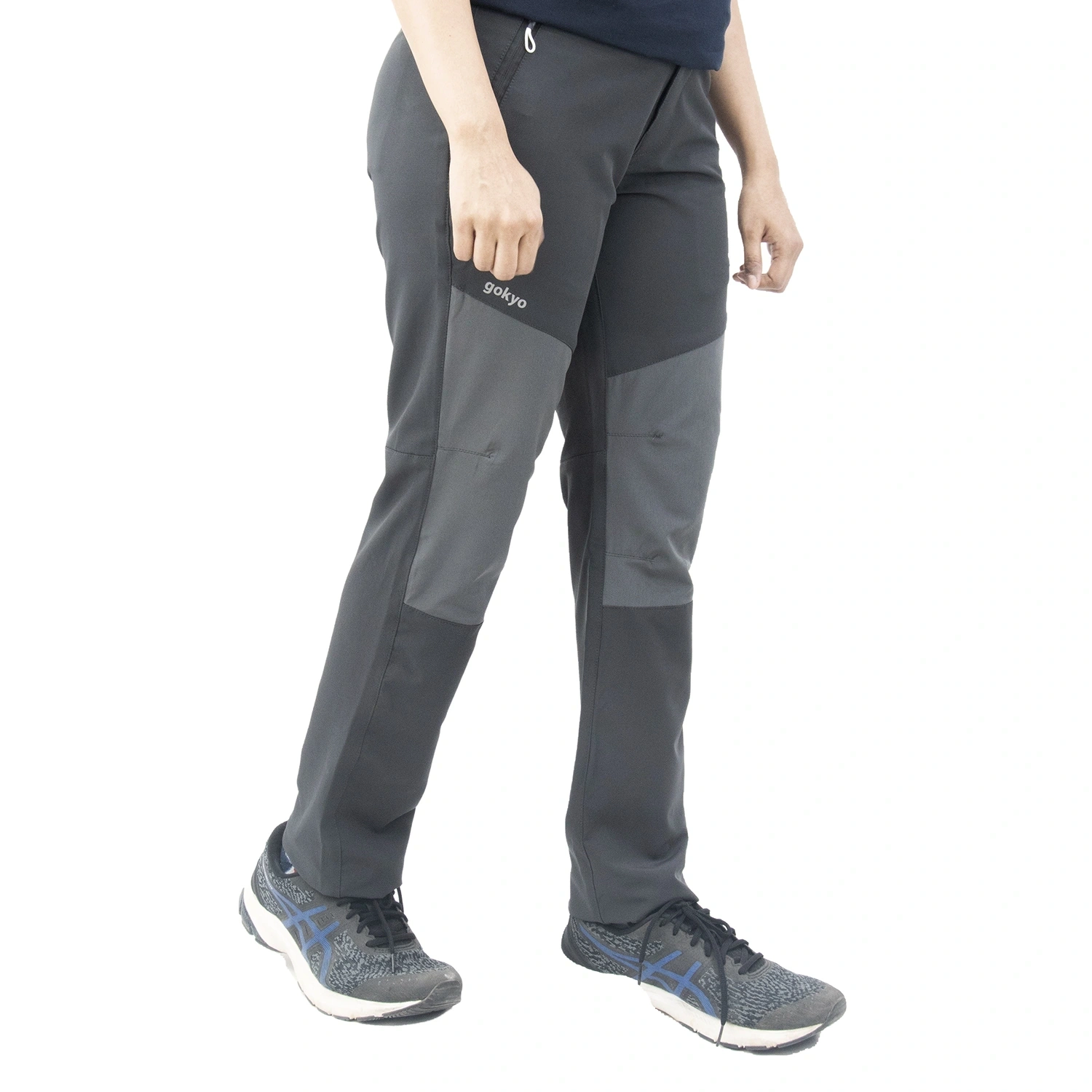 Manali All Weather Women's Trekking Pants: Comfortable and Durable Hiking Pants with 2-Way Stretch and Zippered Pockets-Charcoal-28-2