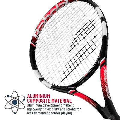 Babolat Falcon Tennis Racquet (Strung): Lightweight Graphite Racquet for Beginner and Novice Tennis Players-RED/BLACK/WHITE-FS-4