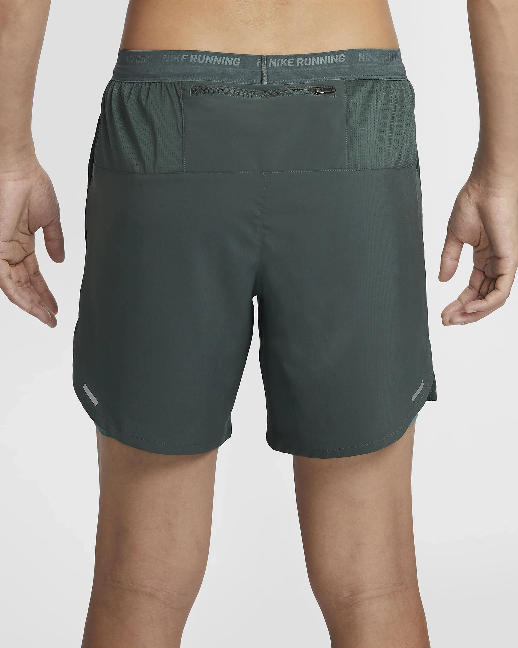 Nike Dri-FIT Stride Men's 18cm 2-in-1 Running Shorts-XL-Vintage Green/Bicoastal/Black-2