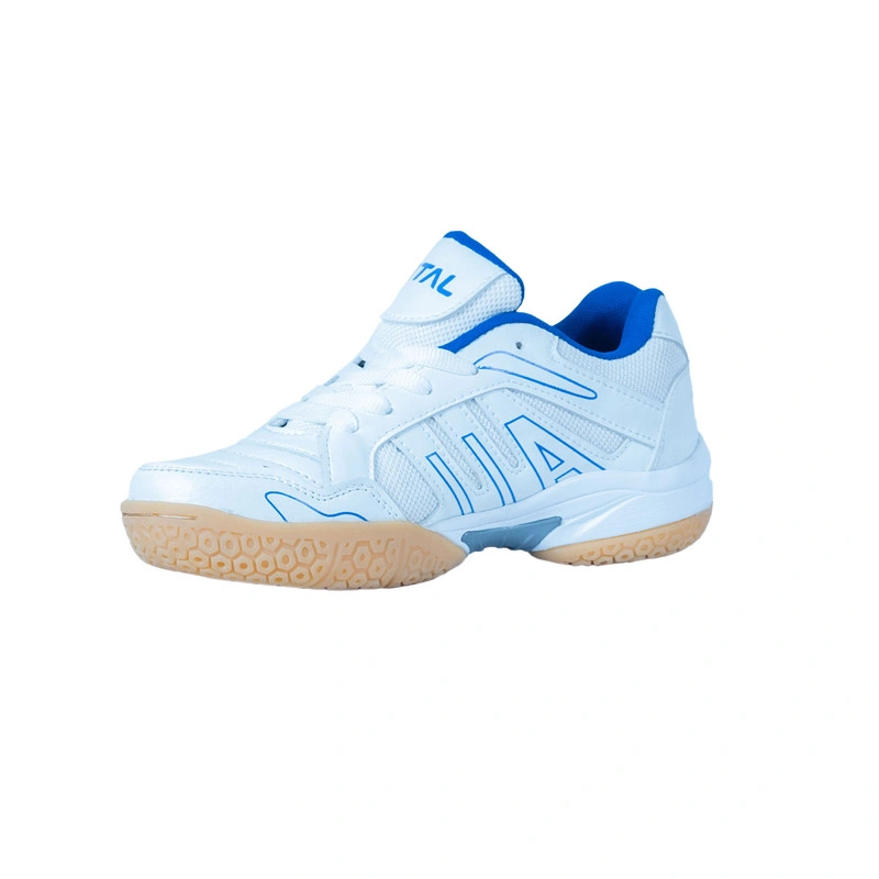 Total Vintage Badminton Shoes -2-WHITE BLUE-4