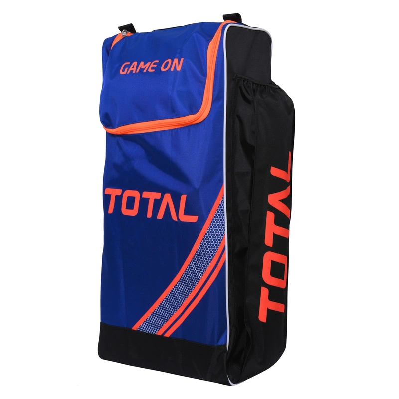 Total Rising Star Cricket Kit Bag | Durable &amp; Water-Resistant with Multiple Pockets-BLUE ORANGE-L-1