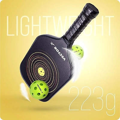 Vector X Pickle Bat, Lightweight Carbon Fiber-BLACK-One Size-3
