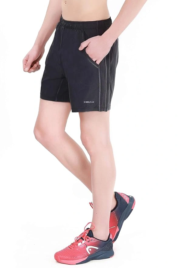 HEAD HPS-1094 Men's Polyester Badminton Shorts -BLACK-XXL-2