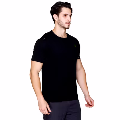 TOTAL Quick Dry Sports T-Shirt for Men-BLACK-XXL-2