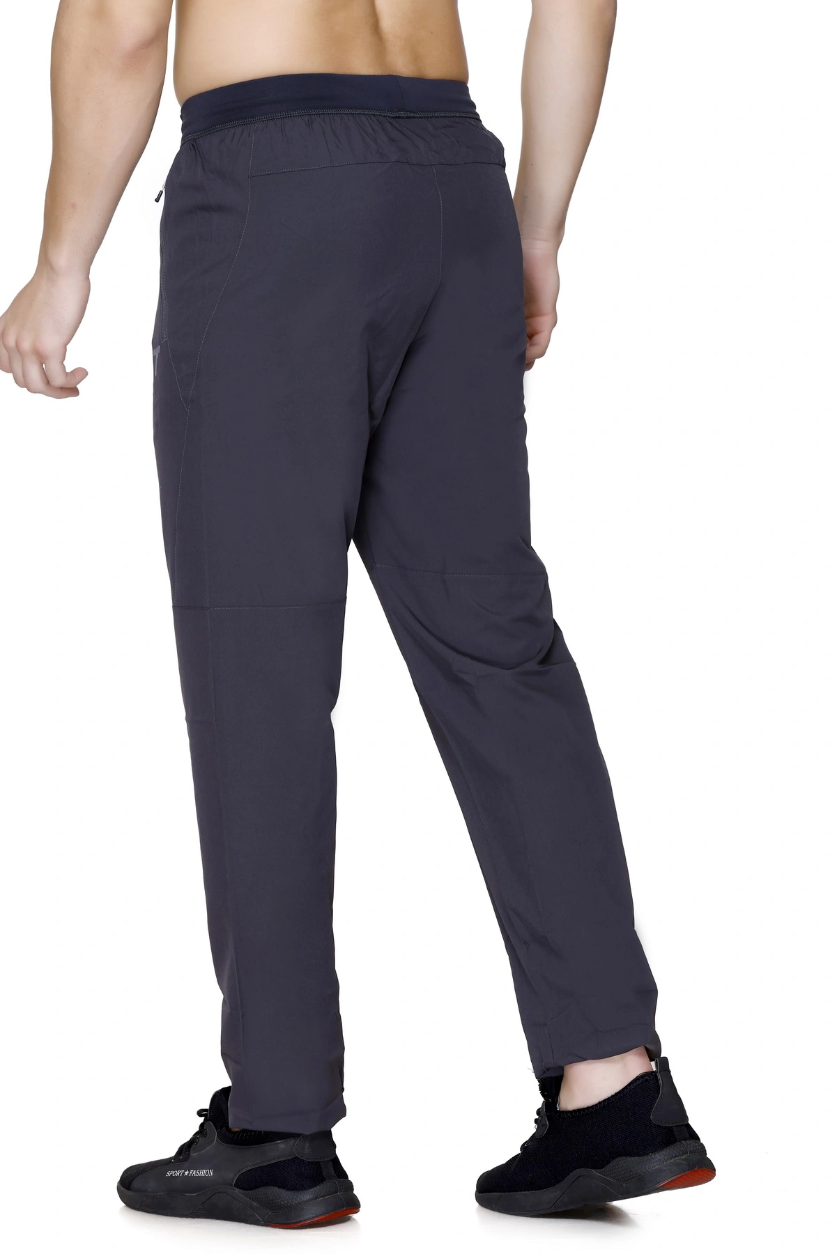 Total Men's Stretchable Track Pants 2116 | Ideal for Gym &amp; Yoga Wear-GREY-L-3