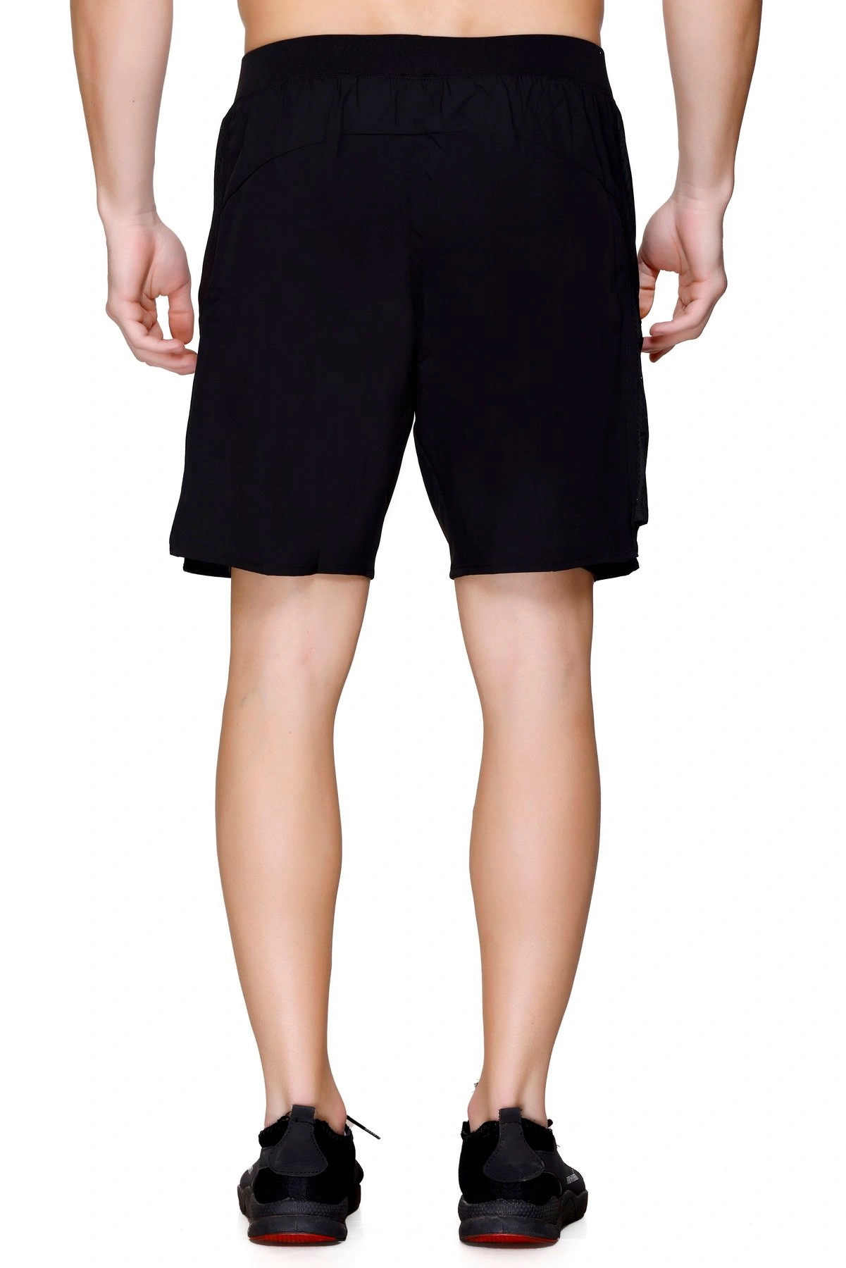 Total Men's 8144 Active Shorts | Relaxed Fit with Elastic Waistband for Summer Adventures-M-BLACK-3