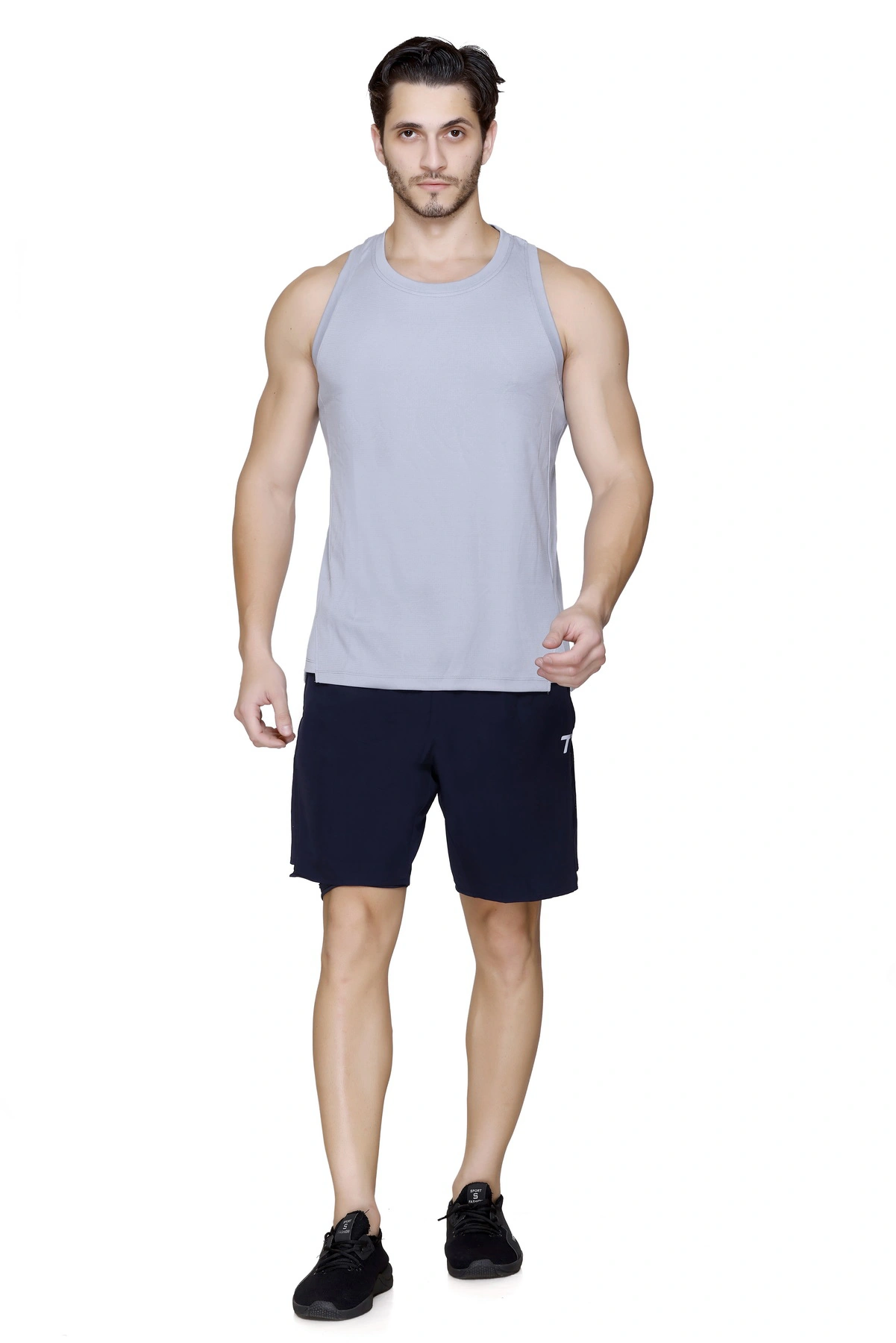 Total Men's 8144 Active Shorts | Relaxed Fit with Elastic Waistband for Summer Adventures-L-NAVY-5