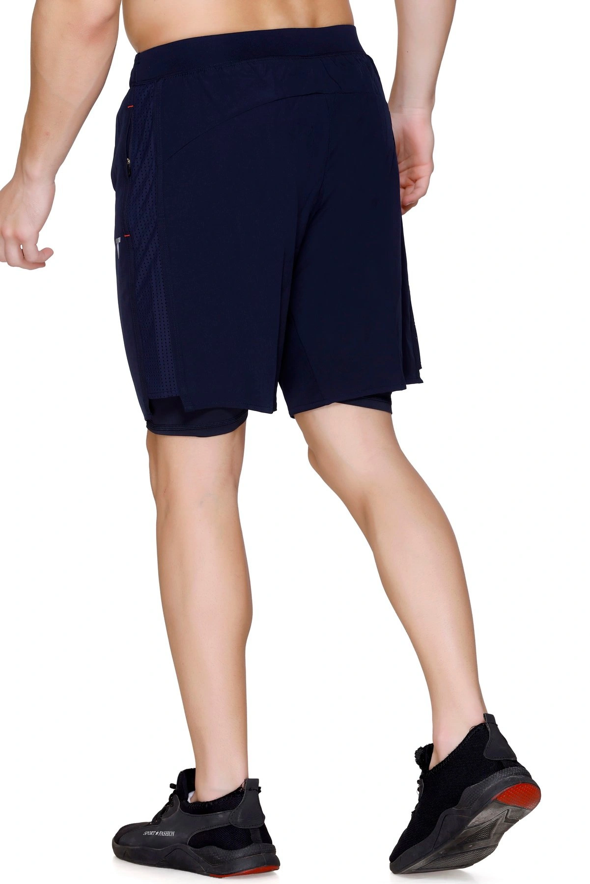 Total Men's 8144 Active Shorts | Relaxed Fit with Elastic Waistband for Summer Adventures-M-NAVY-3