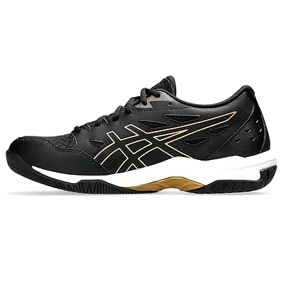 ASICS Men's Gel-Rocket 11-7-BLACK/PURE GOLD-1