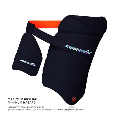 Moonwalkr 2.0 Cricket Batting Combo Thigh Guard Pad White-MENS-BLUE-1