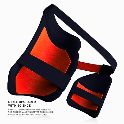 Moonwalkr 2.0 Cricket Batting Combo Thigh Guard Pad White-MENS-BLUE-2