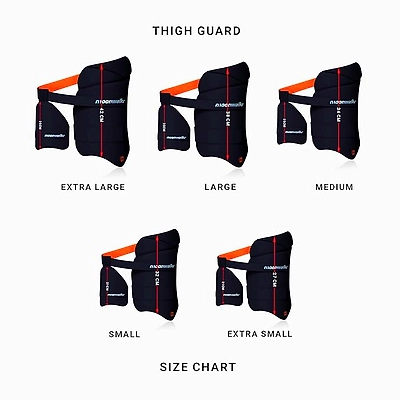 Moonwalkr 2.0 Cricket Batting Combo Thigh Guard Pad White-MENS-BLUE-5
