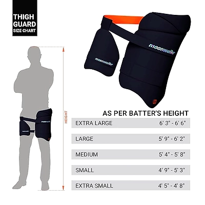 Moonwalkr 2.0 Cricket Batting Combo Thigh Guard Pad White-S.BOYS-BLUE-3