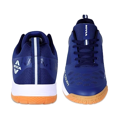 NIVIA HY-Court 2.1 Badminton Shoes for Men-NAVY / BLUE-10-5