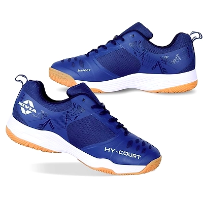 NIVIA HY-Court 2.1 Badminton Shoes for Men-3-NAVY / BLUE-1