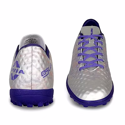 Nivia Oslar 3.0 Turf Shoes for Men/Rubber Studs with Spacer Mesh with Film Upper-SILVER-7-3