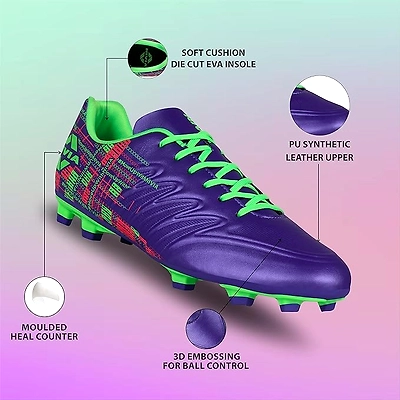 NIVIA Football Stud/Shoe for Men-4-SIMPLY PURPLE/P.GREEN-2