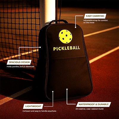 Total Pickleball Paddle Cover Bag (Black)-Black-Standard-3